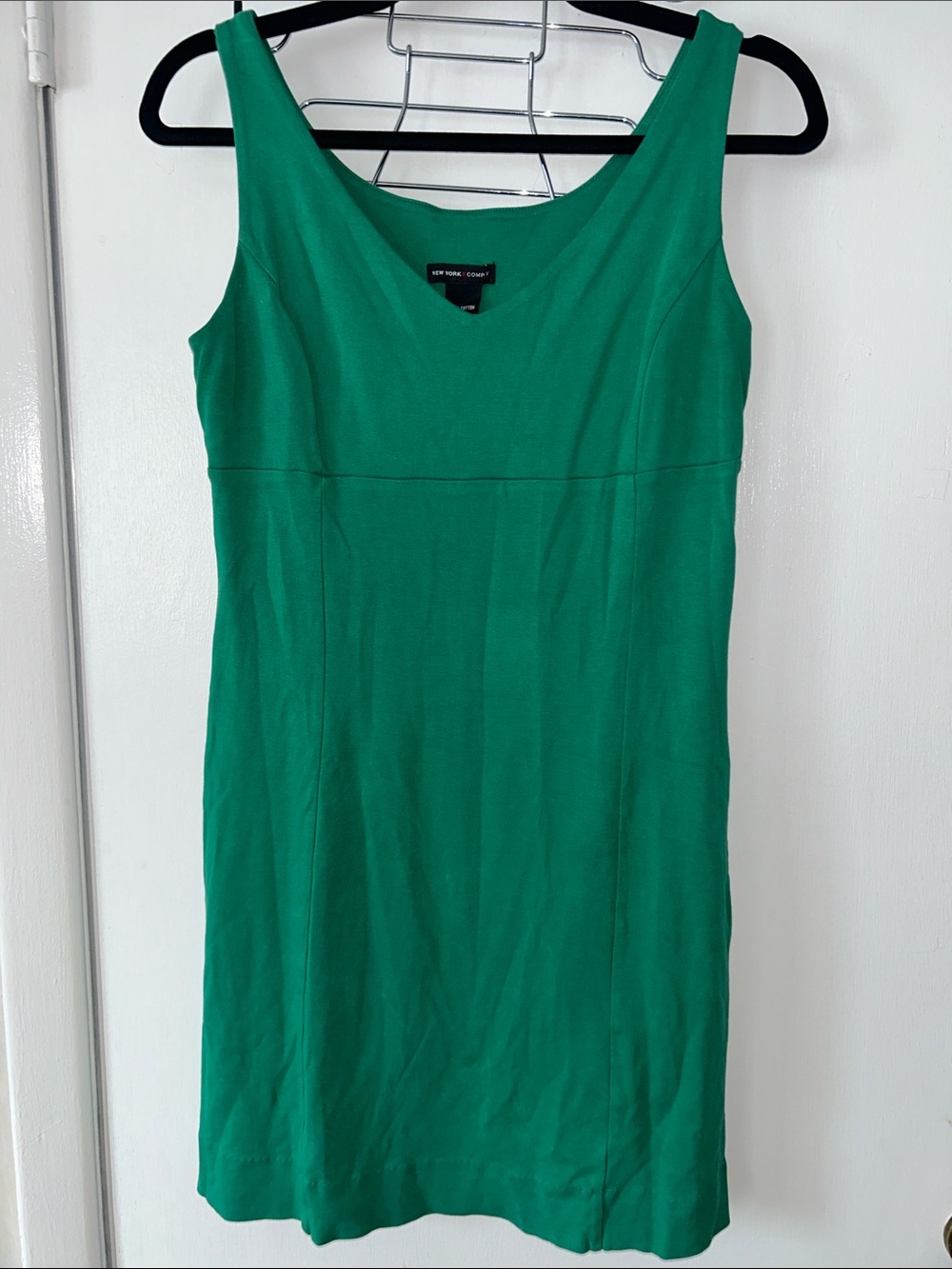 New York & Company Emerald Green Sleeveless Midi Sheath Dress sz Small